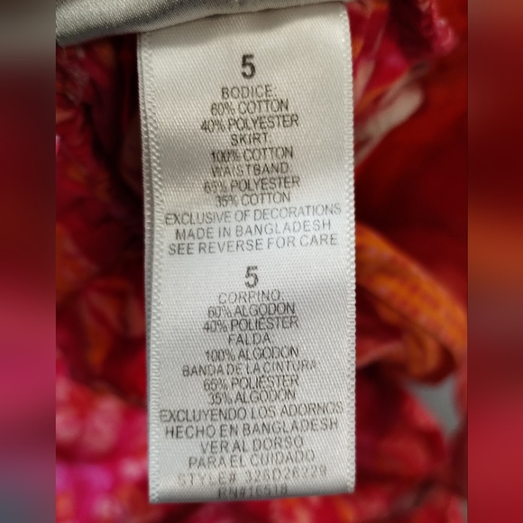 Youngland Girl size 5 Paisley polka dot Floral Stretch A Line Sleeveless Dress - Picture 9 of 13